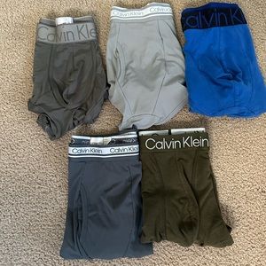 Lot of Five Worn Calvin Klein Trunk Boxers